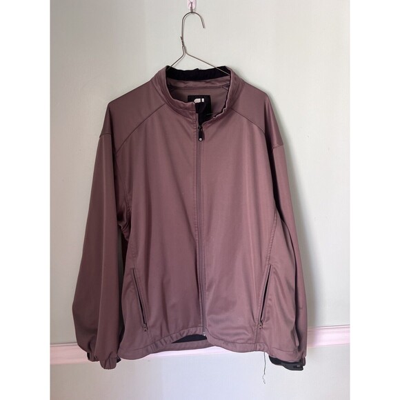 FOOTJOY Full ZIP Polyester FLEECE GOLF JACKET-Large L--taupe Brown - Picture 1 of 7